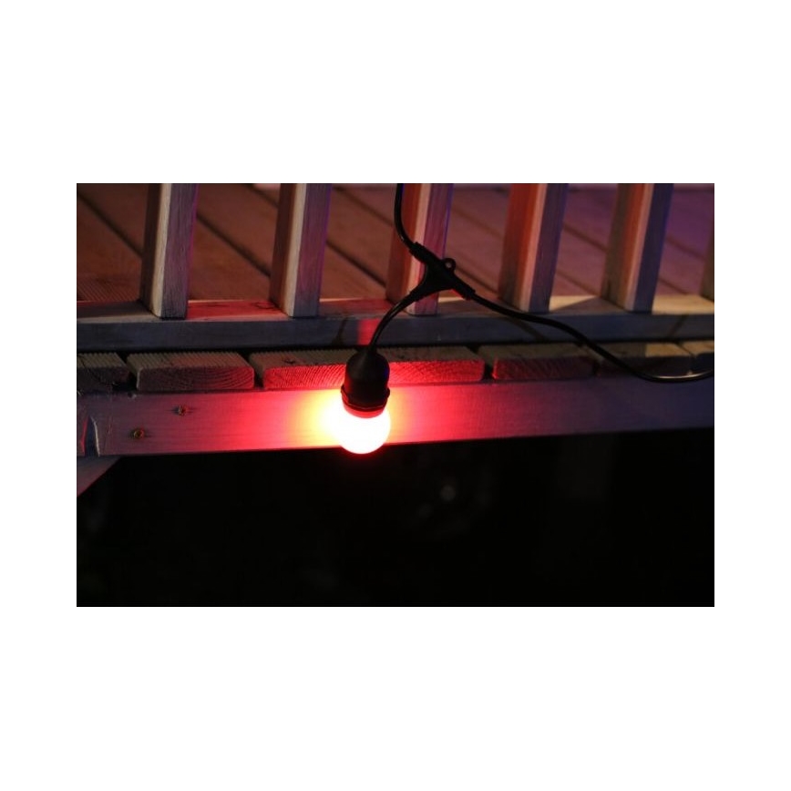 UPPSÄTTNING 2x LED glödlampa  PARTY E27/0,5W/36V röd