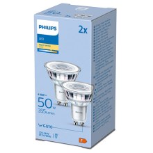 UPPSÄTTNING 2x LED Glödlampa  Philips GU10/4,6W/230V 2700K