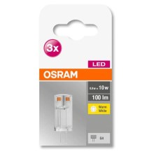 UPPSÄTTNING 3x LED Glödlampa  G4/0,9W/12V 2700K - Osram