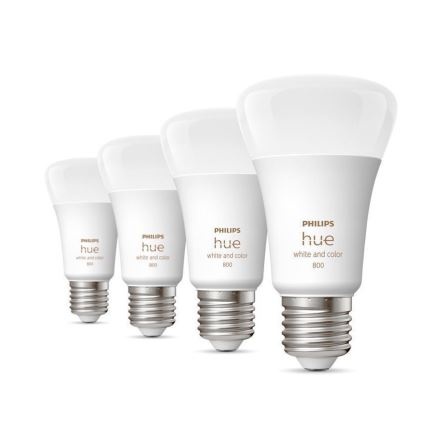 UPPSÄTTNING 4x LED ljusreglerad glödlampa  Philips Hue White And Color Ambiance E27/6,5W/230V 2000-6500K