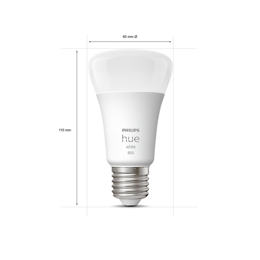 UPPSÄTTNING 4x LED ljusreglerad glödlampa  Philips Hue WHITE A60 E27/9W/230V 2700K