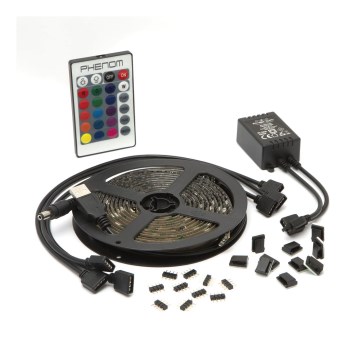 UPPSÄTTNING 4x LED RGB ljusreglerad  ljusslinga 2x37cm 2x70cm LED/2,66/5,04W/5V IP65 + fjärrkontroll