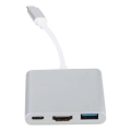 USB-C-hubb 3-i-1 med Power Delivery 100 W och HDMI 4K