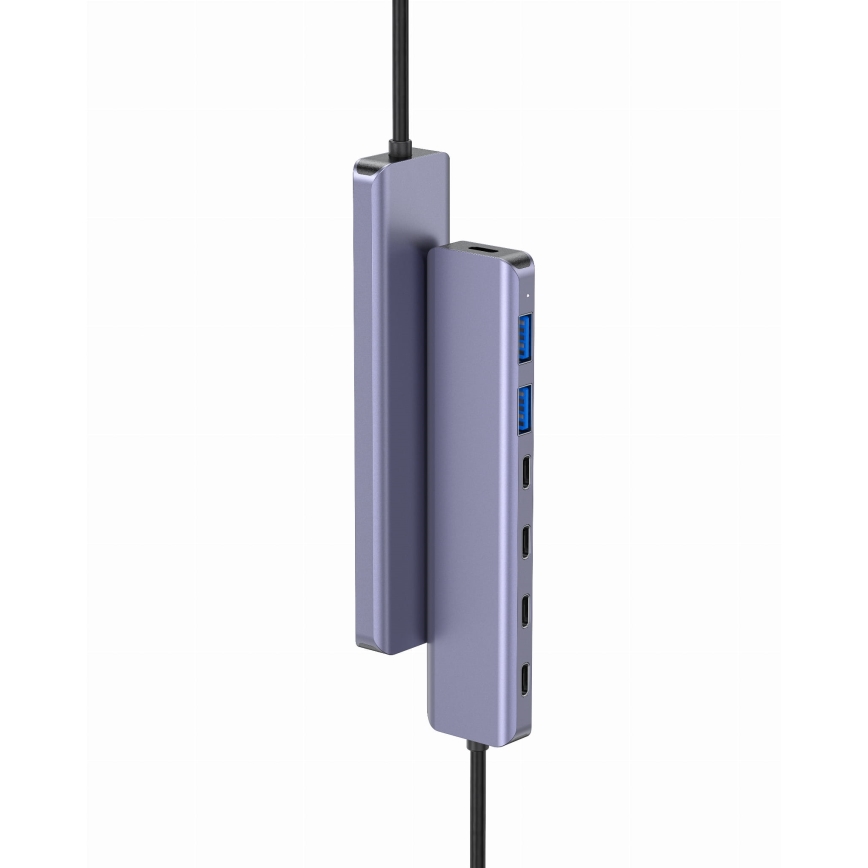 USB-C-hubb 7-i-1 med Power Delivery 100 W