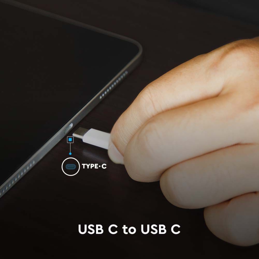 USB-C-kabel med LED-display 100W 1m