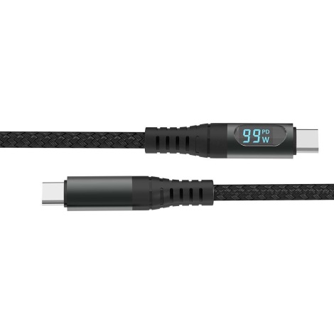 USB-kabel TYPE C connector LED display 1m