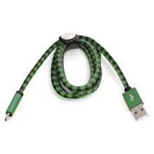 USB kabel USB A / Micro USB anslutning 1m grön