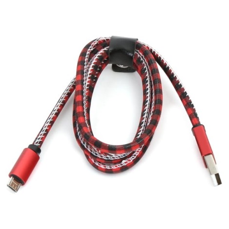 USB kabel USB A / Micro USB anslutning 1m röd 