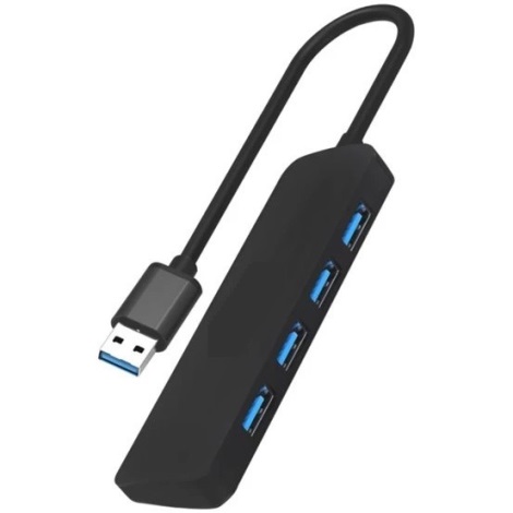 USB Splitter 4xUSB-A 3.0 svart