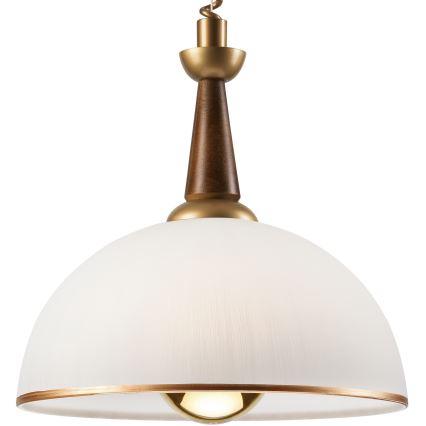 Nedhissbar taklampa CHIARA 1xE27/60W/230V brun/bok