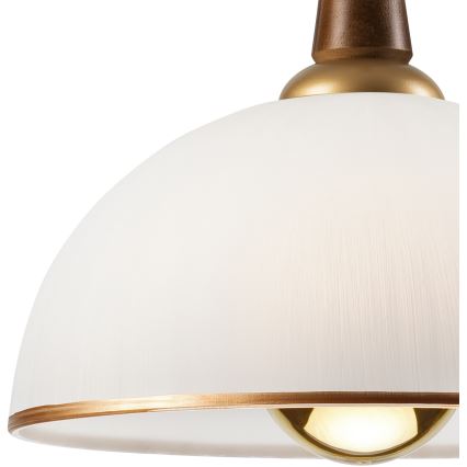 Nedhissbar taklampa CHIARA 1xE27/60W/230V brun/bok