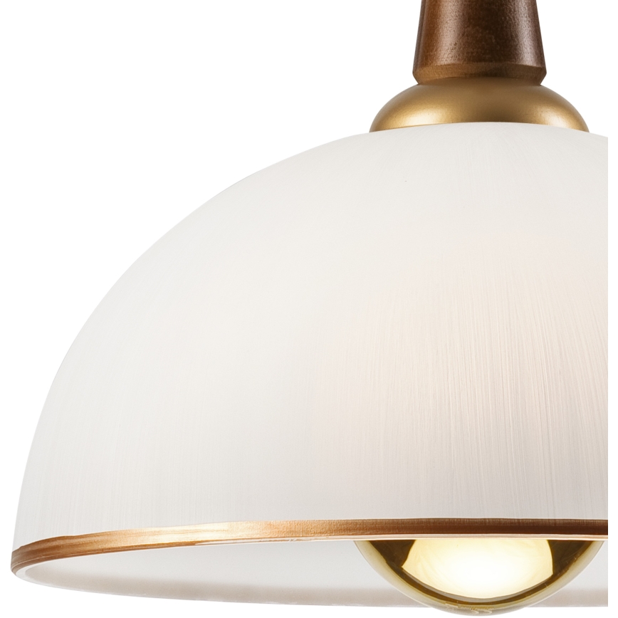 Nedhissbar taklampa CHIARA 1xE27/60W/230V brun/bok