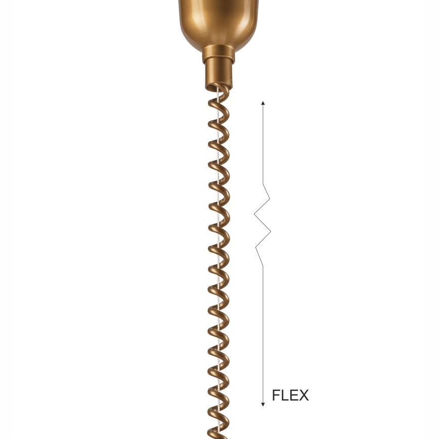 Nedhissbar taklampa CHIARA 1xE27/60W/230V brun/bok