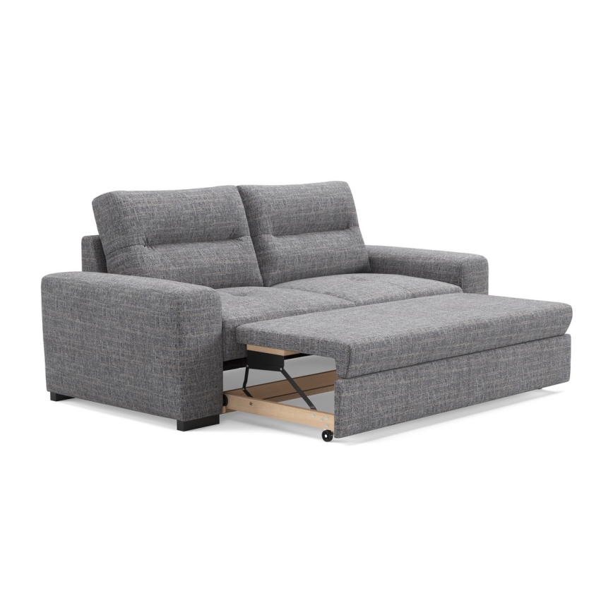 Utdragbar tresitssoffa COMO ljusgrå