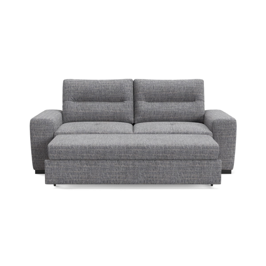 Utdragbar tresitssoffa COMO ljusgrå