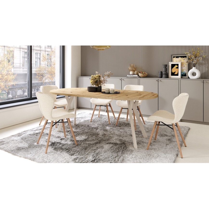 Utdragbart matbord ARTUR, artisan-ek/beige