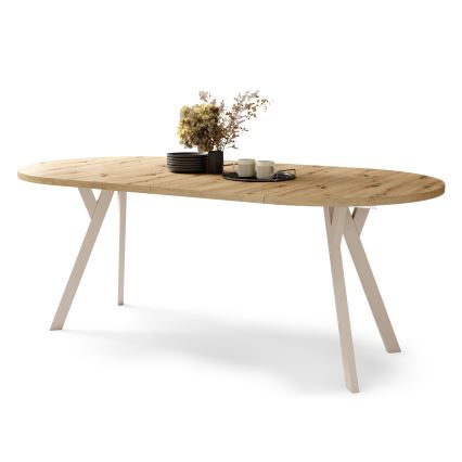 Utdragbart matbord ARTUR, artisan-ek/beige