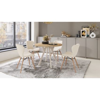 Utdragbart matbord ARTUR, artisan-ek/beige