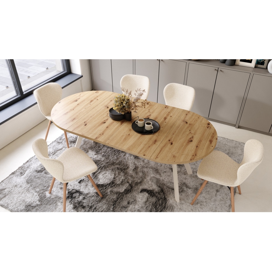 Utdragbart matbord ARTUR, artisan-ek/beige