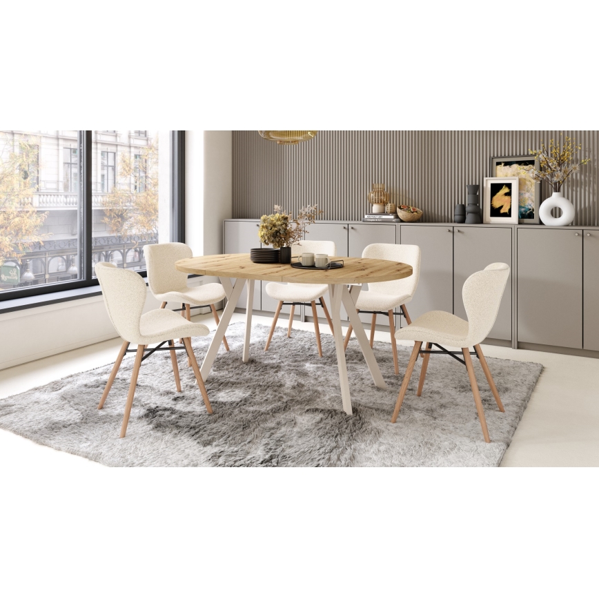 Utdragbart matbord ARTUR, artisan-ek/beige