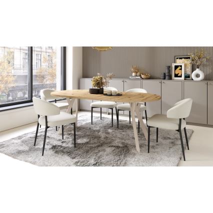 Utdragbart matbord ARTUR, artisan-ek/beige