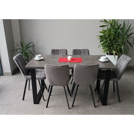 Utdragbart matbord COLIN grå