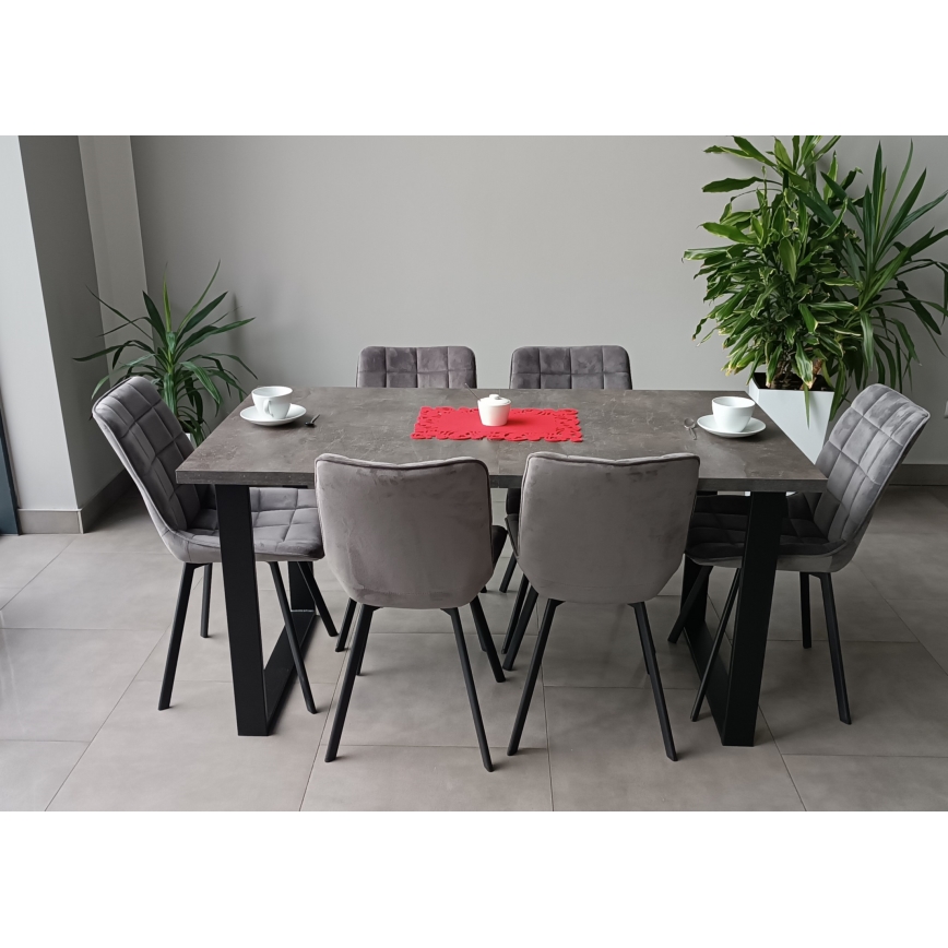 Utdragbart matbord COLIN grå