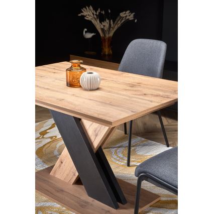 Utdragbart matbord DROM 130/175x85 cm ek wotan/svart