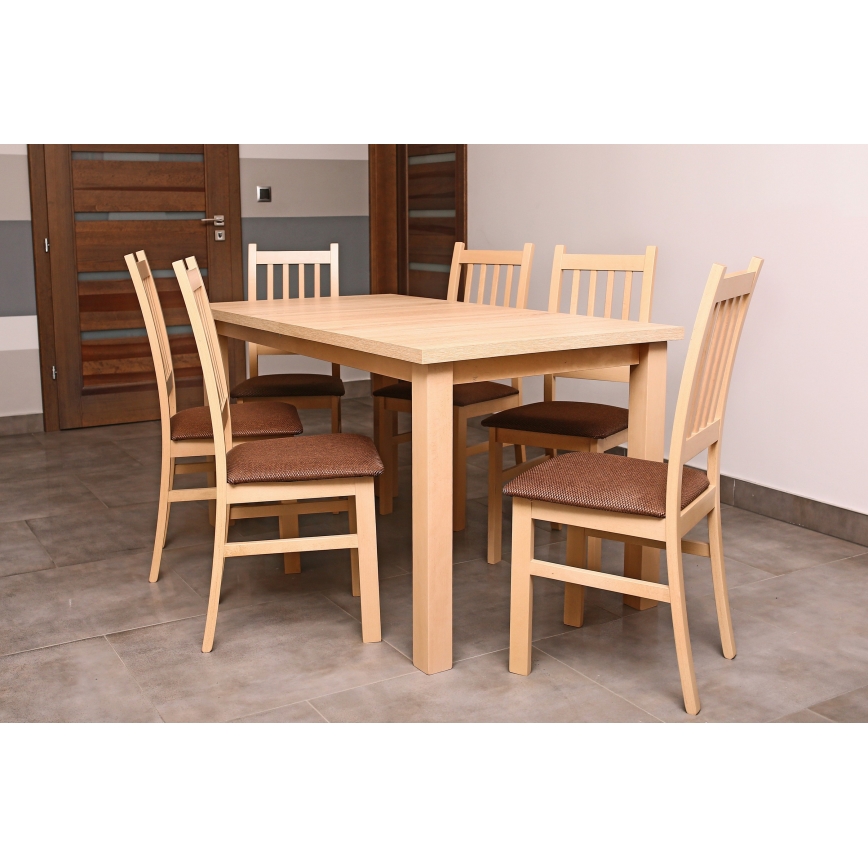 Utdragbart matbord LIAM i sonomabjörk