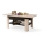 Utdragbart soffbord med lyftbar bordsskiva ROY 130/170x65 cm ek sonoma/svart