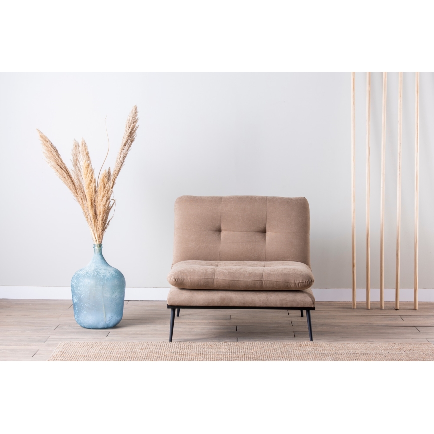 Utfällbar fåtölj SPEAKY, brun