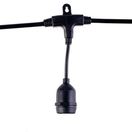Utomhus dekorationskedja GIRLANDA 10 m 10xE27/10W/230V IP44