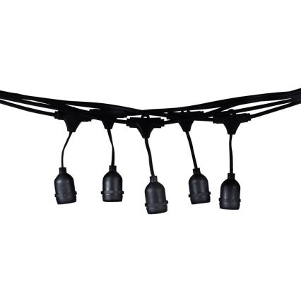 Utomhus dekorationskedja GIRLANDA 10 m 10xE27/10W/230V IP44