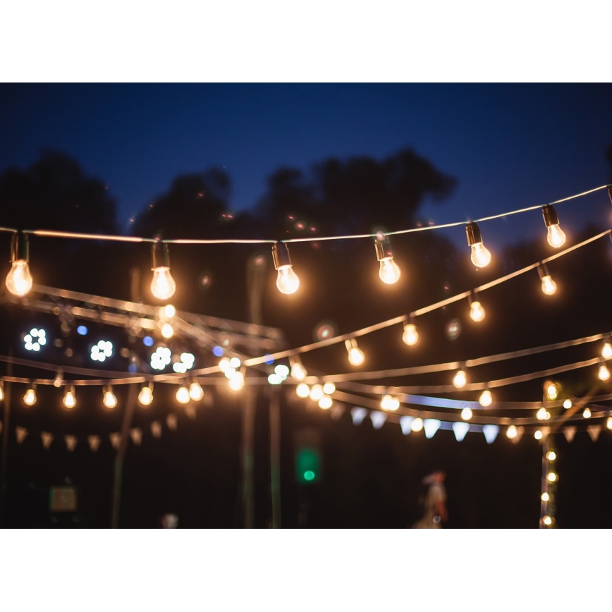 Utomhus dekorationskedja GIRLANDA 6,5 m 5xE27/15W/230V IP44