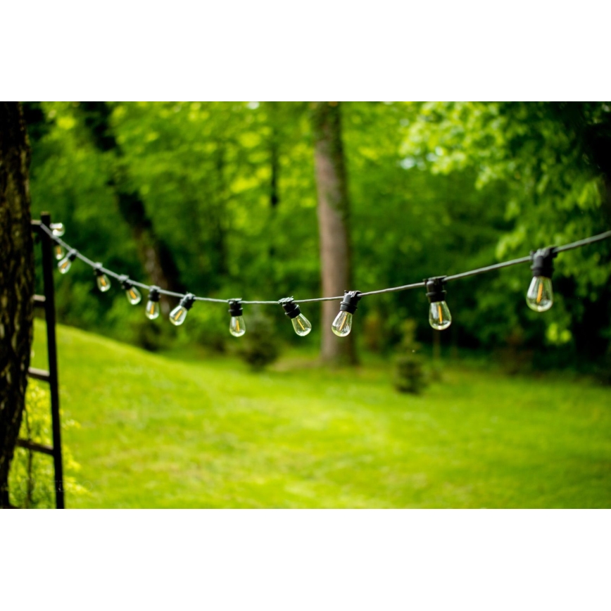 Utomhus dekorationskedja MIMOSA 20xE27/1,3W/230V IP44 10m