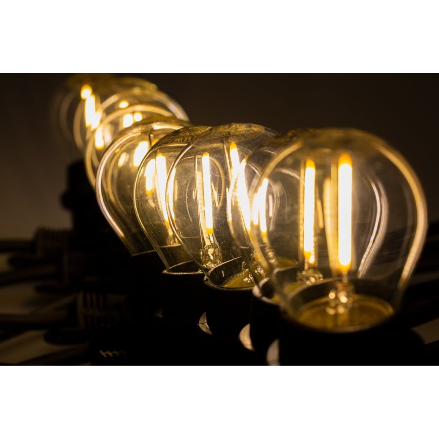 Utomhus dekorationskedja MIMOSA 20xE27/1,3W/230V IP44 10m