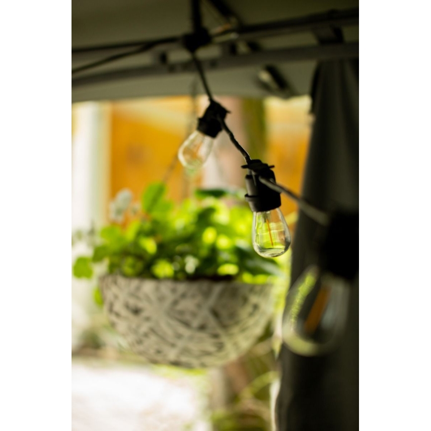 Utomhus dekorationskedja MIMOSA 20xE27/1,3W/230V IP44 20m
