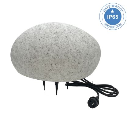 Utomhus dekorationslampa LUMISTONE 1xE27/15W/230V IP65 Ø 38 cm