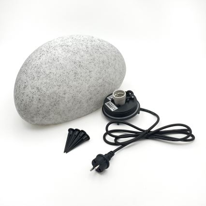 Utomhus dekorationslampa LUMISTONE 1xE27/15W/230V IP65 Ø 38 cm