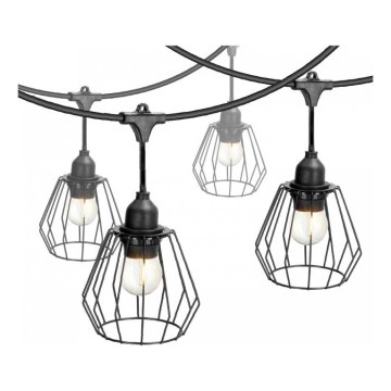 Utomhus dekorationsljusslinga CRETE 15xE27/230V 20m IP44