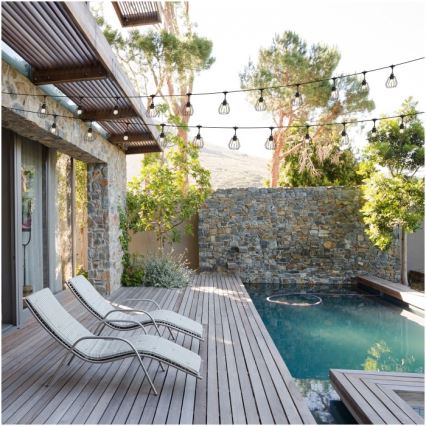Utomhus dekorationsslinga CRETE 20xE27/230V 25m IP44