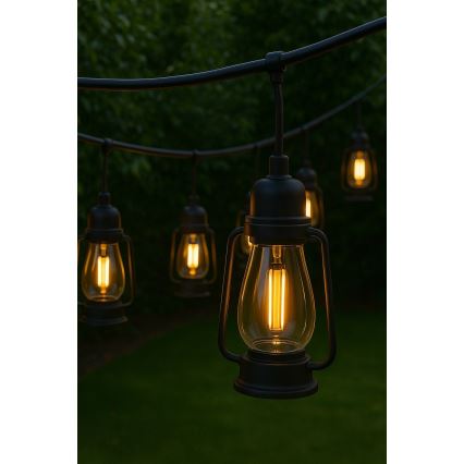 Utomhus dekorationsslinga GIRLANDA 20xLED 20m IP44 varmvit