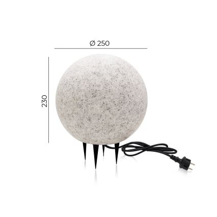 Utomhus dekorativ belysning GARDEN BALL 1xE27/40W/230V IP65 d. 25 cm