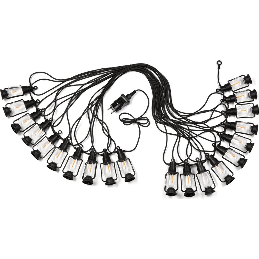 Utomhus Dekorativ slinga KRANS 20xLED 20m IP44 varm vit