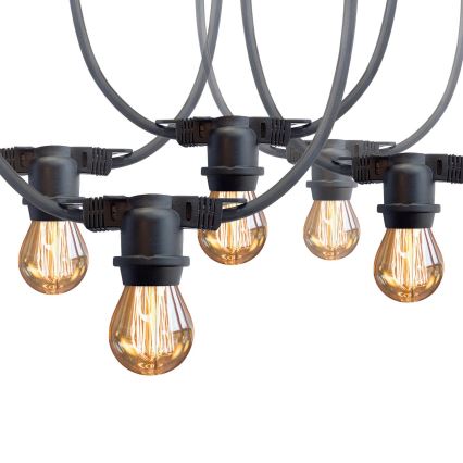 Utomhus Dekorativ slinga MIMOSA 10xE27/1,3W/230V IP44 10 m