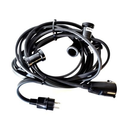 Utomhus dekorkedja GIRLANDA 6,5 m 5xE27/15W/230V IP44