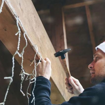 Utomhus förlängningskabel för sammankopplade ljusslingor, transparent, 10 m, IP44