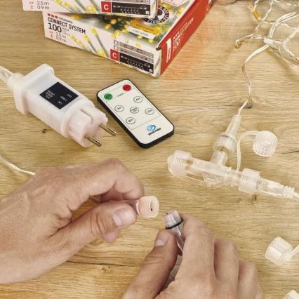 Utomhus grenledning för seriekopplade ljusslingor 0,5 m IP44