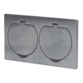 Utomhus inbyggt dubbelt uttag IP55