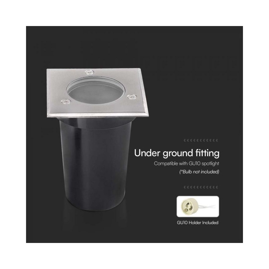 Utomhus infälld armatur 1xGU10/35W/230V IP67